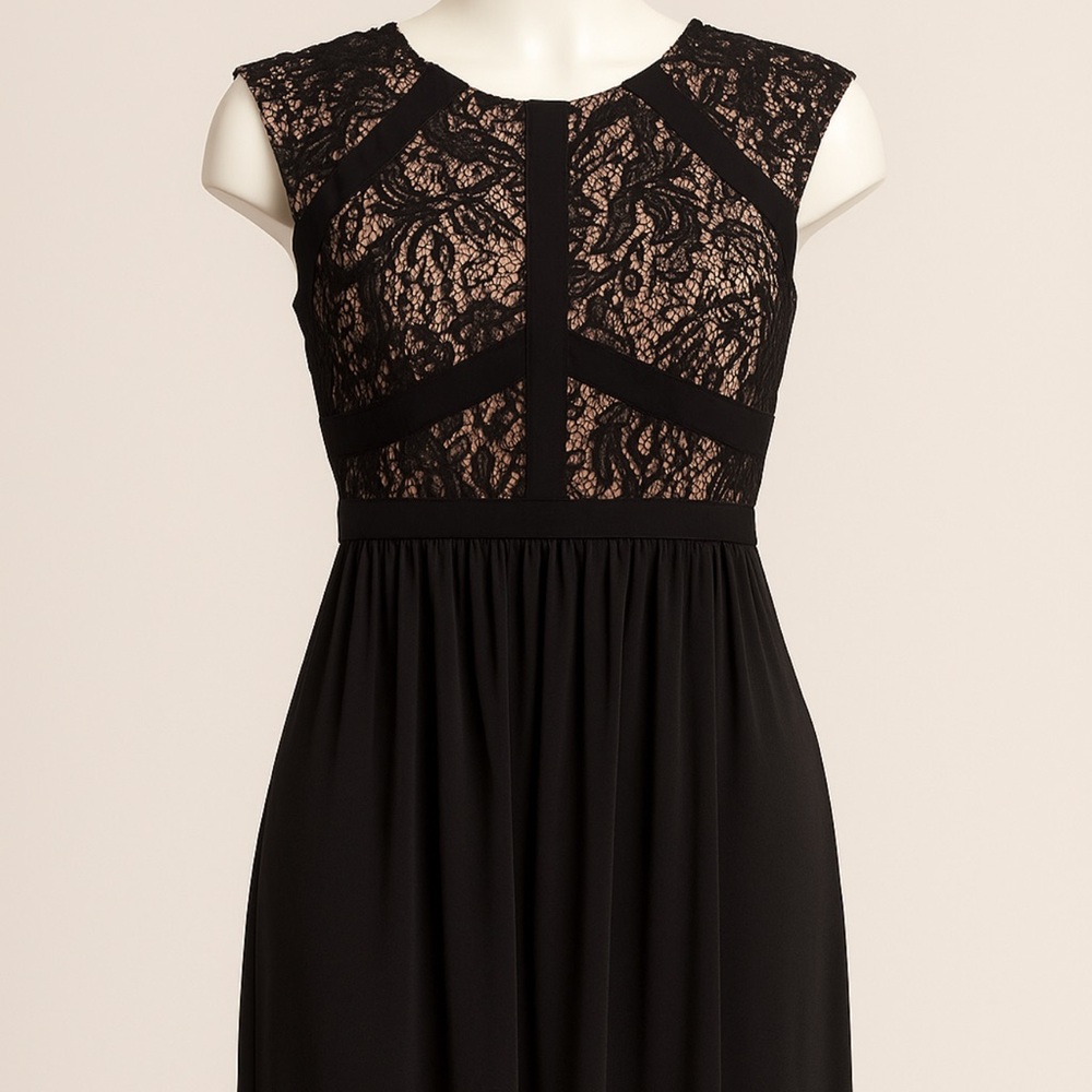 Night Way Collections Black Lace Maxi Dress